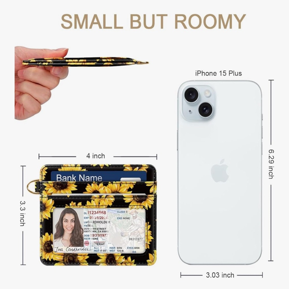 🆕 Slim Minimalist Pocket Credit Card Holder Wallet RFID Blocking Lightweight - Picture 2 of 9